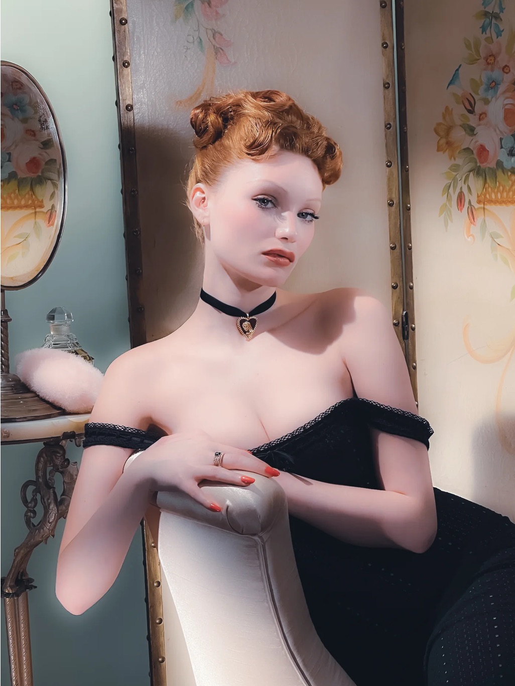Mirror Palais X M Jewelers Virgin Choker, Rare Limited Edition Red & Gold
